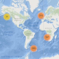 Overview of Marine Snow Catcher deployments